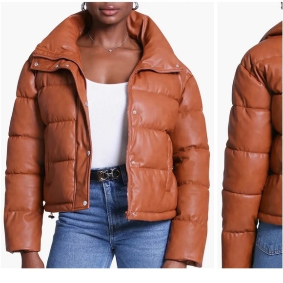 Avec les Files Faux Leather Puffer Saddle NWOT - Picture 3 of 7